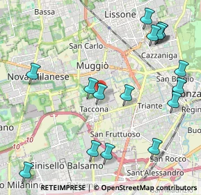 Mappa Via Santa Giuliana, 20835 Muggiò MB, Italia (2.53938)