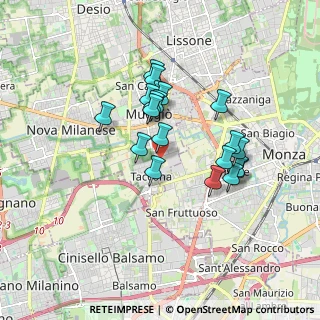 Mappa Via Santa Giuliana, 20835 Muggiò MB, Italia (1.4485)