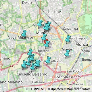 Mappa Via Santa Giuliana, 20835 Muggiò MB, Italia (1.9395)