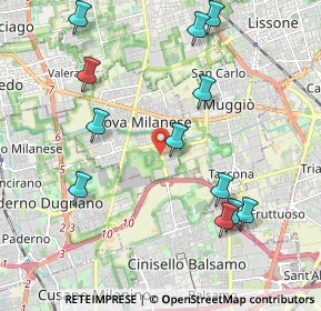 Mappa Via per Cinisello, 20834 Nova milanese MB, Italia (2.245)