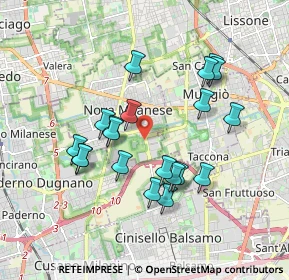 Mappa Via per Cinisello, 20834 Nova milanese MB, Italia (1.684)