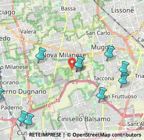 Mappa Via per Cinisello, 20834 Nova milanese MB, Italia (2.77833)