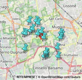 Mappa Via per Cinisello, 20834 Nova milanese MB, Italia (1.498)