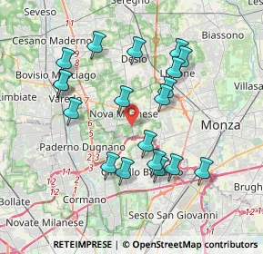 Mappa Via per Cinisello, 20834 Nova milanese MB, Italia (3.58947)
