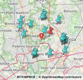 Mappa Via per Cinisello, 20834 Nova milanese MB, Italia (3.6715)