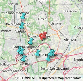 Mappa Via per Cinisello, 20834 Nova milanese MB, Italia (3.94091)