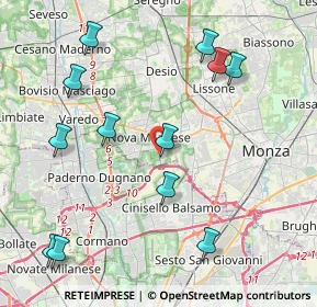 Mappa Via per Cinisello, 20834 Nova milanese MB, Italia (4.735)