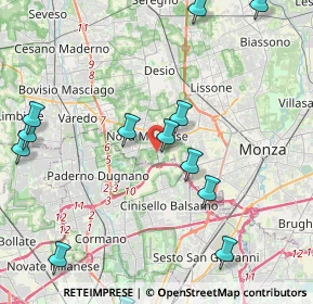 Mappa Via per Cinisello, 20834 Nova milanese MB, Italia (5.15231)