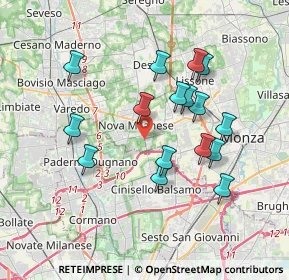 Mappa Via per Cinisello, 20834 Nova milanese MB, Italia (3.375)