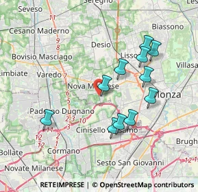 Mappa Via per Cinisello, 20834 Nova milanese MB, Italia (3.46909)