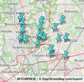 Mappa Via per Cinisello, 20834 Nova milanese MB, Italia (3.2365)
