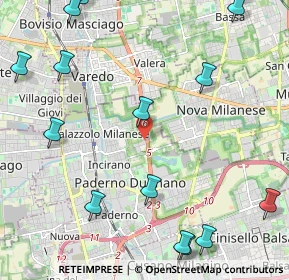 Mappa STATALE DEI GIOVI STRADA, 20037 Paderno Dugnano MI, Italia (3.21294)