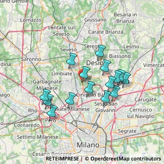 Mappa STATALE DEI GIOVI STRADA, 20037 Paderno Dugnano MI, Italia (6.42533)