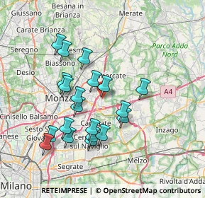 Mappa Via Monte Resegone, 20864 Agrate Brianza MB, Italia (6.7315)