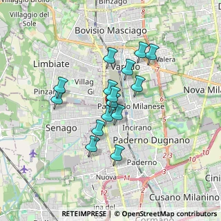 Mappa Via Filippo Meda, 20037 Paderno Dugnano MI, Italia (1.36188)
