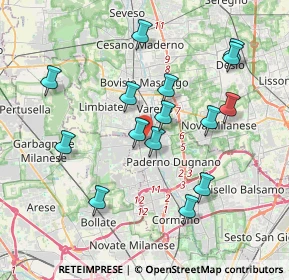 Mappa Via Filippo Meda, 20037 Paderno Dugnano MI, Italia (3.68667)