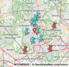 Mappa Via Filippo Meda, 20037 Paderno Dugnano MI, Italia (2.82182)