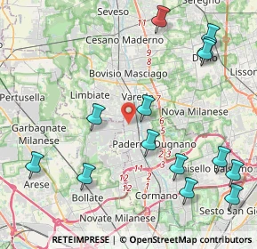 Mappa Via Filippo Meda, 20037 Paderno Dugnano MI, Italia (5.14071)