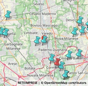 Mappa Via Filippo Meda, 20037 Paderno Dugnano MI, Italia (6.2595)