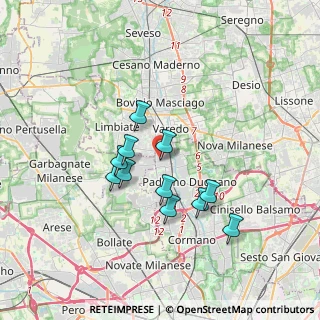 Mappa Via Filippo Meda, 20037 Paderno Dugnano MI, Italia (2.88364)
