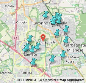 Mappa Via Lainate, 21042 Caronno Pertusella VA, Italia (1.84588)