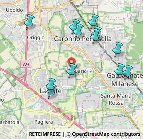 Mappa Via Lainate, 21042 Caronno Pertusella VA, Italia (2.08667)