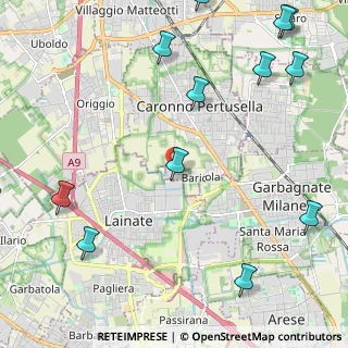 Mappa Via Lainate, 21042 Caronno Pertusella VA, Italia (3.055)