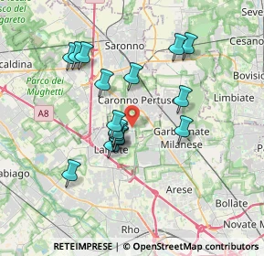 Mappa Via Lainate, 21042 Caronno Pertusella VA, Italia (3.125)