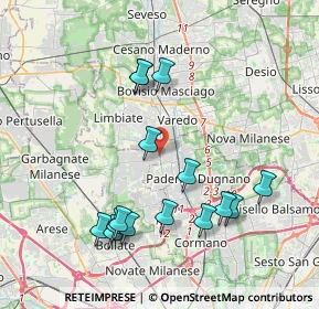 Mappa Via Nigra, 20037 Paderno Dugnano MI, Italia (4.02533)