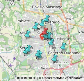 Mappa Via Giuseppe Verdi, 20030 Senago MI, Italia (1.385)