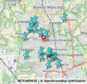 Mappa Via Giuseppe Verdi, 20030 Senago MI, Italia (1.656)