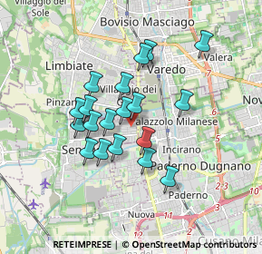 Mappa Via Giuseppe Verdi, 20813 Senago MI, Italia (1.4)