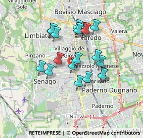 Mappa Via Giuseppe Verdi, 20813 Senago MI, Italia (1.4915)