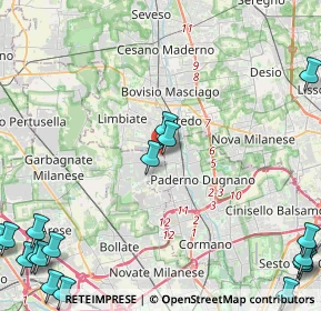 Mappa Via Giuseppe Verdi, 20813 Senago MI, Italia (7.5025)