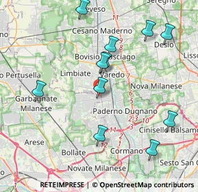 Mappa Via Giuseppe Verdi, 20030 Senago MI, Italia (4.19636)