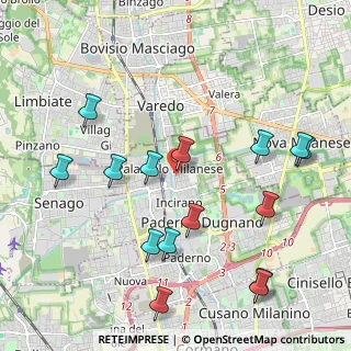 Mappa Via S. Carlo Borromeo, 20037 Paderno Dugnano MI, Italia (2.34933)