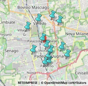Mappa Via S. Carlo Borromeo, 20037 Paderno Dugnano MI, Italia (1.59231)