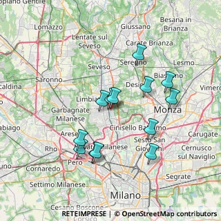 Mappa Via S. Carlo Borromeo, 20037 Paderno Dugnano MI, Italia (6.63077)