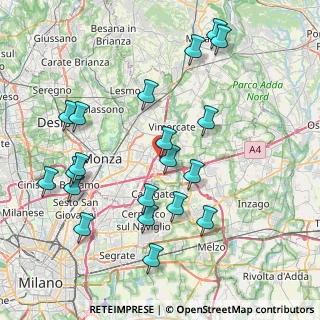Mappa Via Bixio Nino, 20864 Agrate Brianza MB, Italia (8.6325)