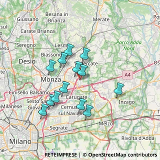 Mappa Via Bixio Nino, 20864 Agrate Brianza MB, Italia (6.25615)