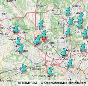 Mappa Largo Wolfgang Amadeus Mozart, 21042 Caronno Pertusella VA, Italia (9.77)