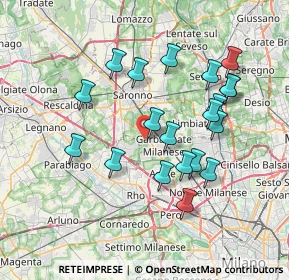 Mappa Largo Wolfgang Amadeus Mozart, 21042 Caronno Pertusella VA, Italia (7.0165)