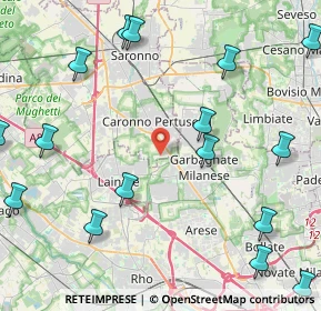 Mappa Largo Wolfgang Amadeus Mozart, 21042 Caronno Pertusella VA, Italia (5.80938)
