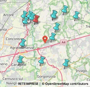 Mappa Via Sabin, 20873 Cavenago di Brianza MB, Italia (4.43867)