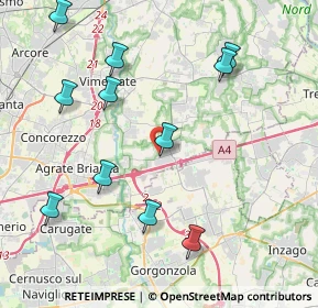 Mappa Via Sabin, 20873 Cavenago di Brianza MB, Italia (4.51636)
