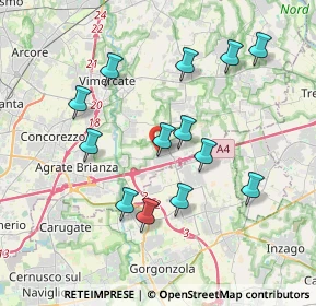 Mappa Via Sabin, 20873 Cavenago di Brianza MB, Italia (3.60154)