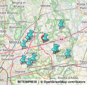 Mappa Via Sabin, 20873 Cavenago di Brianza MB, Italia (7.04273)