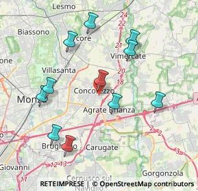 Mappa Via Maroncelli, 20863 Concorezzo MB, Italia (3.92636)