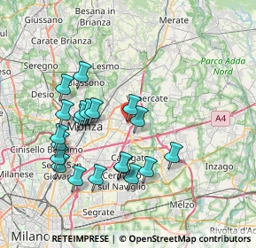 Mappa Via Maroncelli, 20863 Concorezzo MB, Italia (7.303)