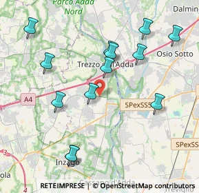 Mappa Via per Grezzago, 20056 Trezzo sull'Adda MI, Italia (4.27692)